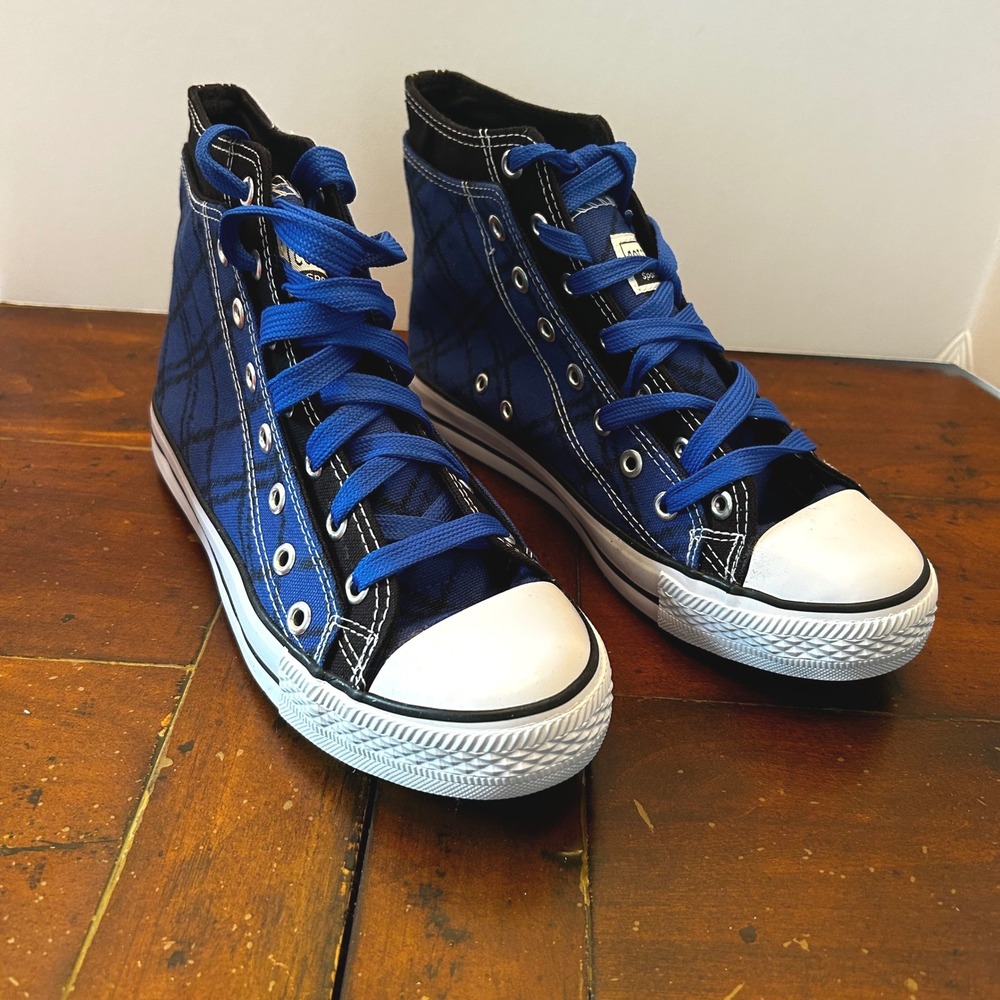 Collection'O Sport Shoes Royal Black Mens 9 High Top Diamond Canvas